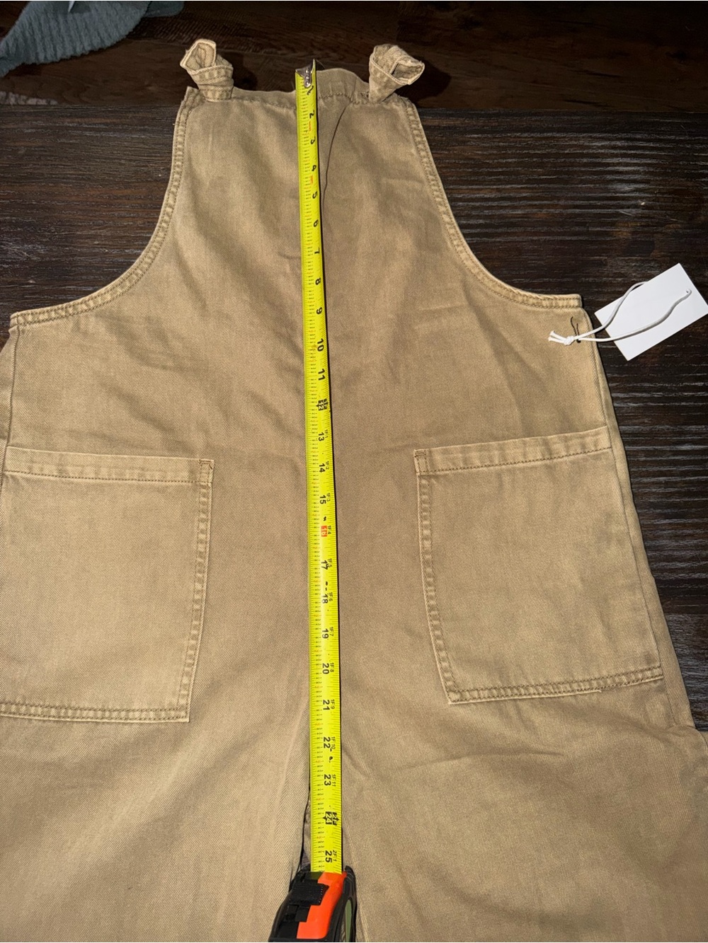 Zenana Outfitters Tan Wide-Leg Denim Overalls NWT - Picture 12 of 12